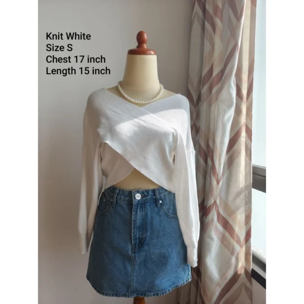 my-11134207-7rasa-mcd5125wtzag0f.webp Preloved Crop Top Blouse Cardigan Blouse Knit Wear