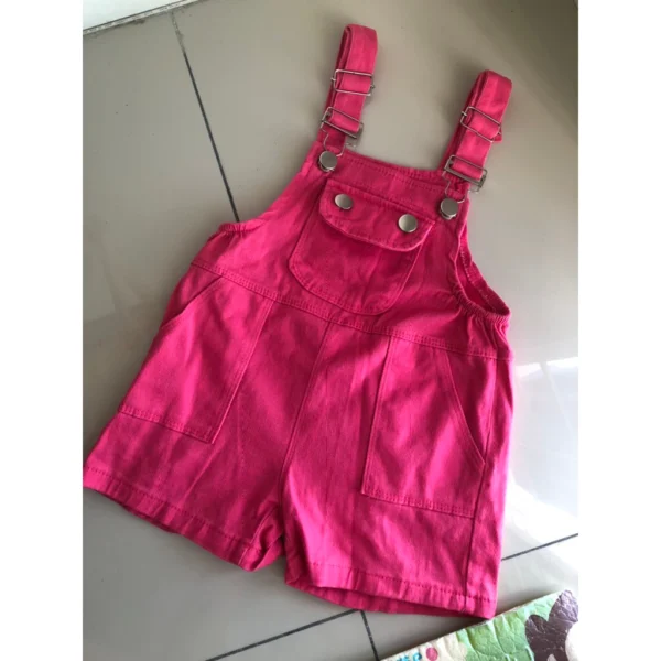 PRELOVED   Baby Girl Cute Pink Jumpsuit   Size 100